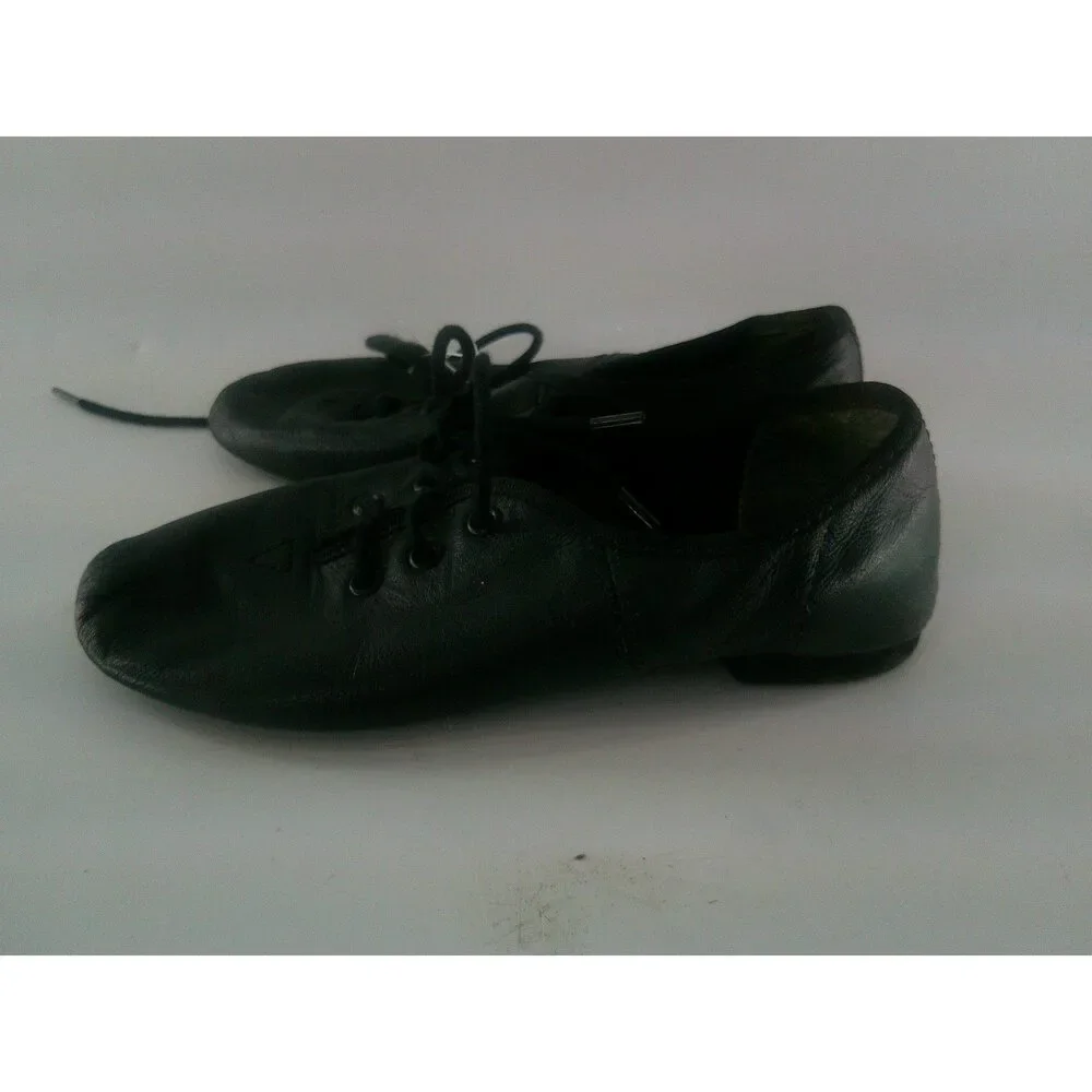 Pre-Owned Dance Jazz Shoes So Danca Kids 12M Lace Up Leather Slip On